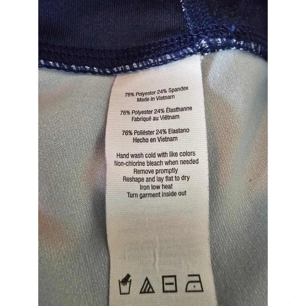 ALO Yoga Airbrush Ombré Gradient Stripe Leggings Blue Black Size M 29